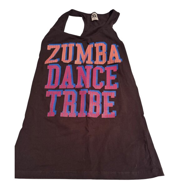 Zumba Dance Tribe Womens Black Racerback Tank Top Improved Fit XS - Picture 3 of 3